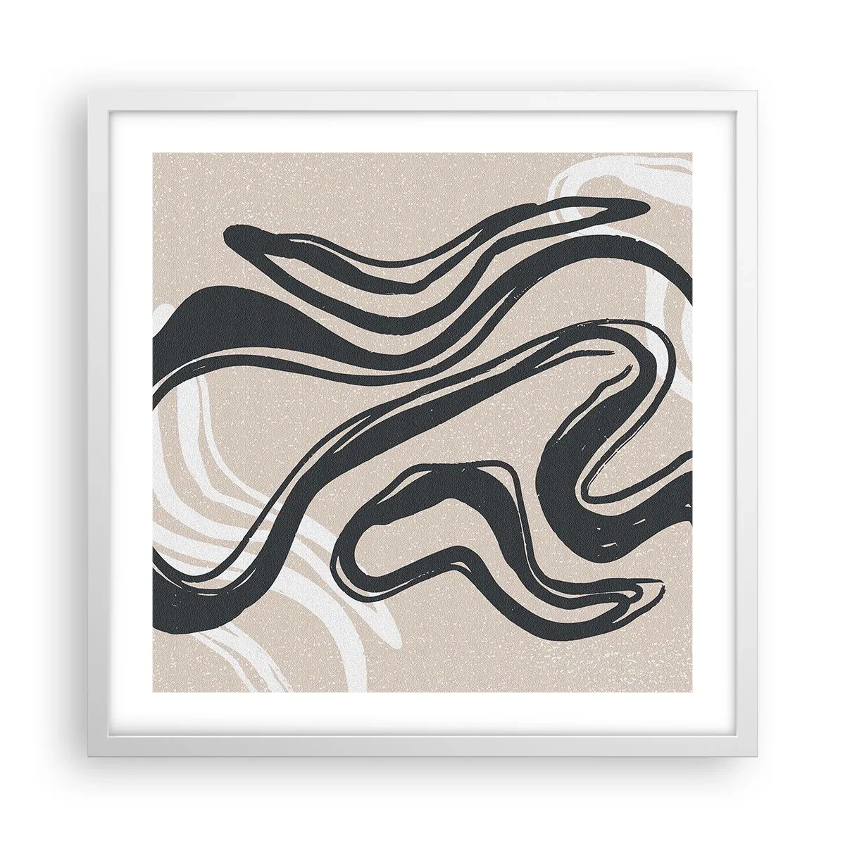 Poster in einem weißen Rahmen - Vervielfachter Ausdruck - 50x50 cm