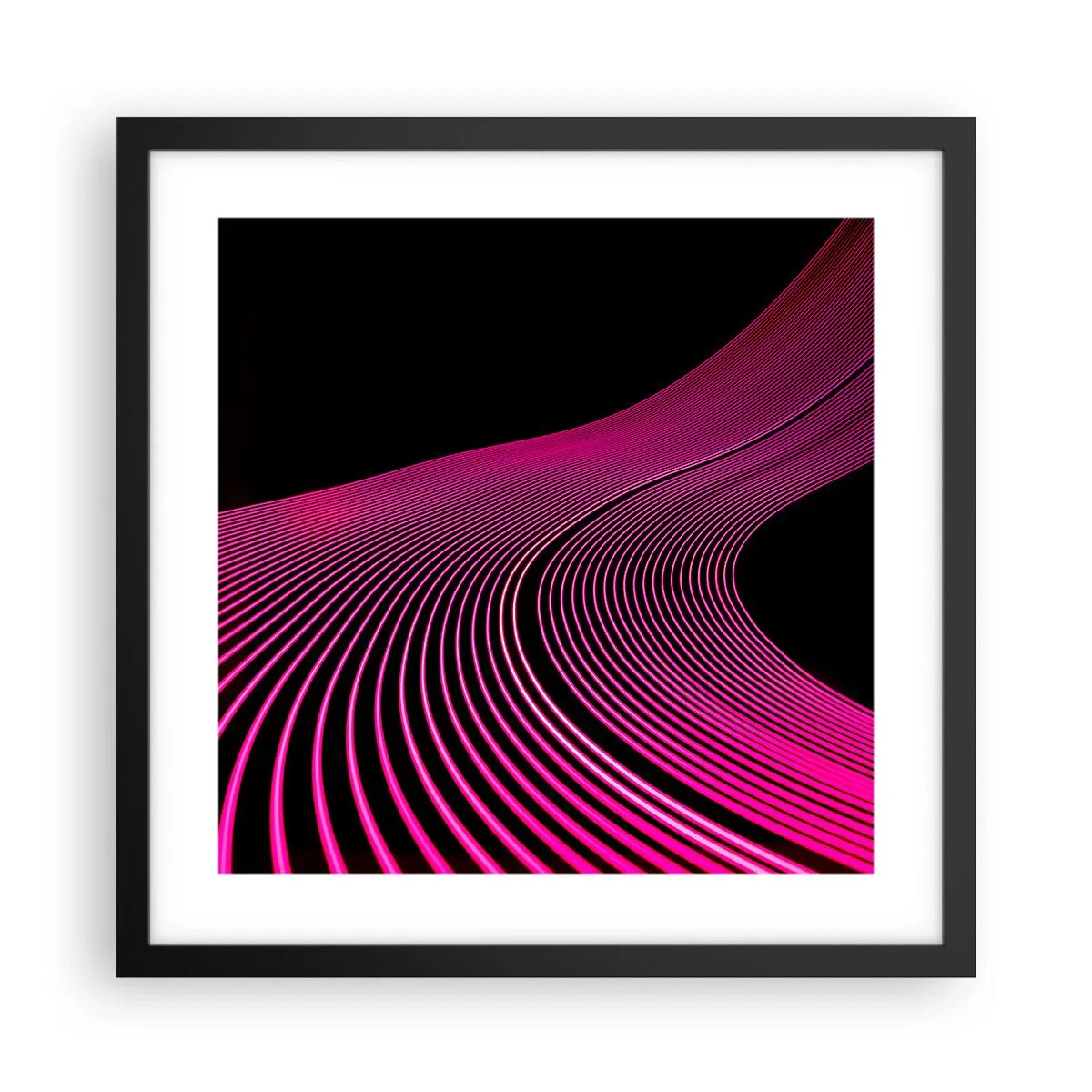 Poster in einem schwarzem Rahmen - Allee des Lichts - 40x40 cm