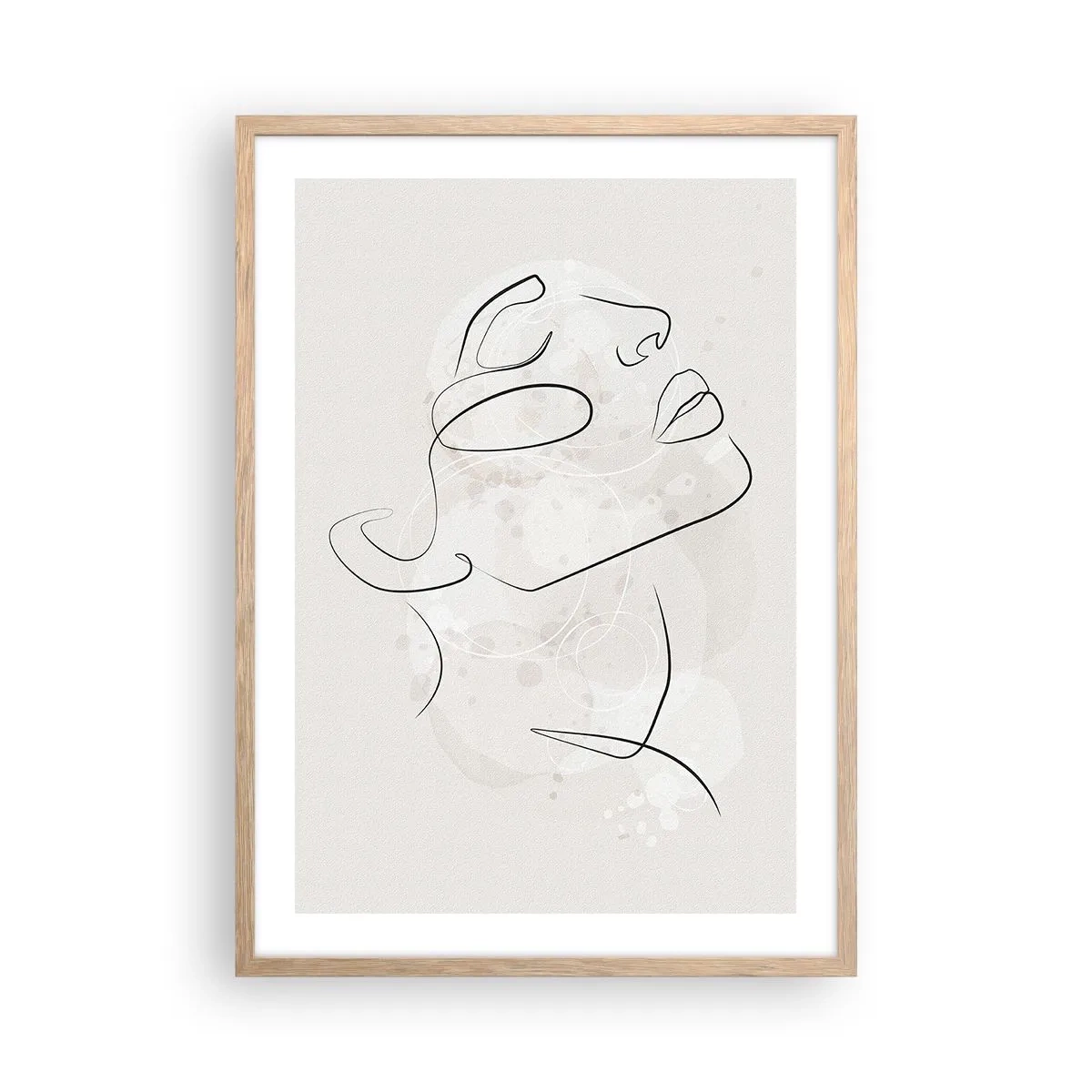 Poster in einem Rahmen aus heller Eiche - Die Umrisse eines Traums - 50x70 cm