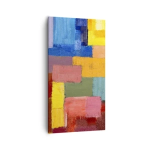 Bild auf Leinwand - Leinwandbild - Jeder ist anders, alle bunt - 55x100 cm