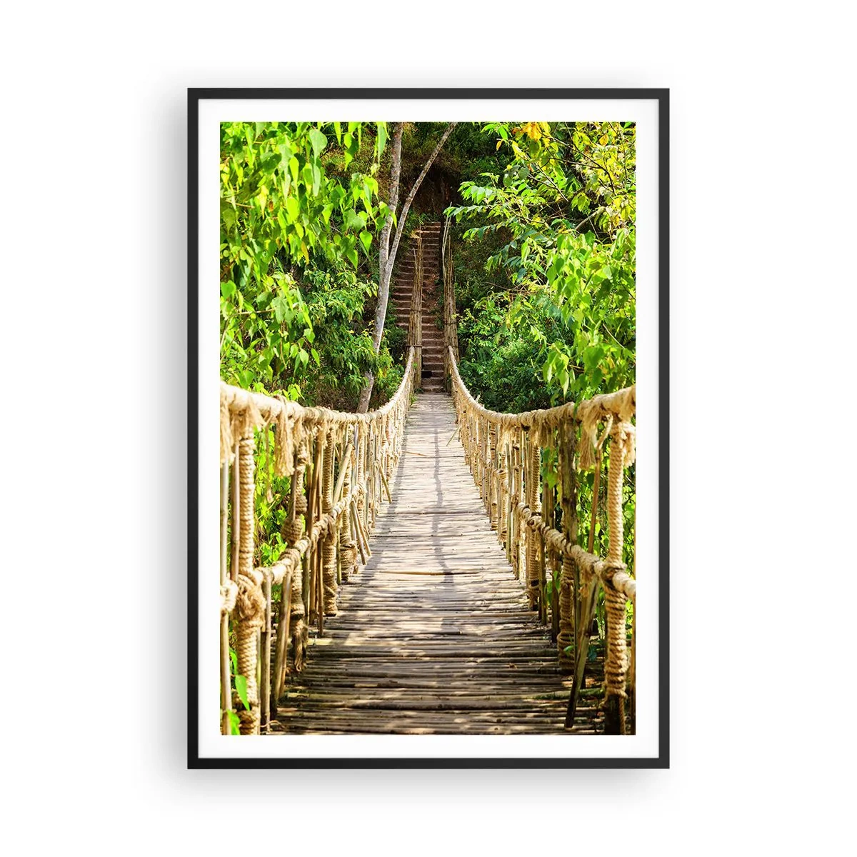 Poster in einem schwarzem Rahmen - Im Grünen ausgesetzt - 70x100 cm