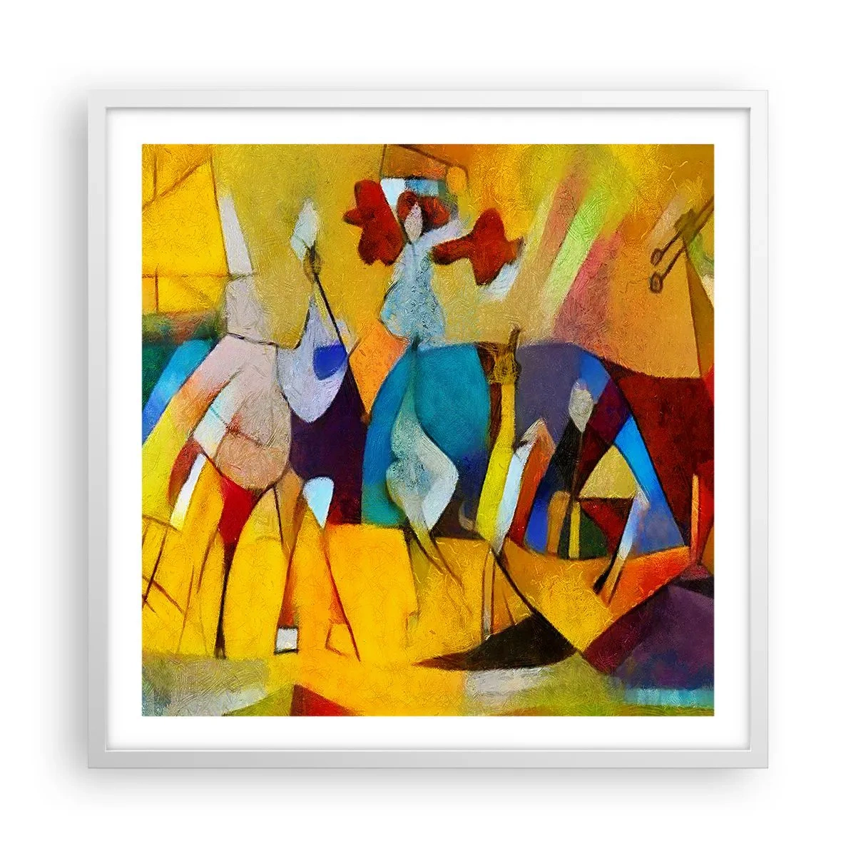 Poster in einem weißen Rahmen - Sonne - Leben - Freude - 60x60 cm