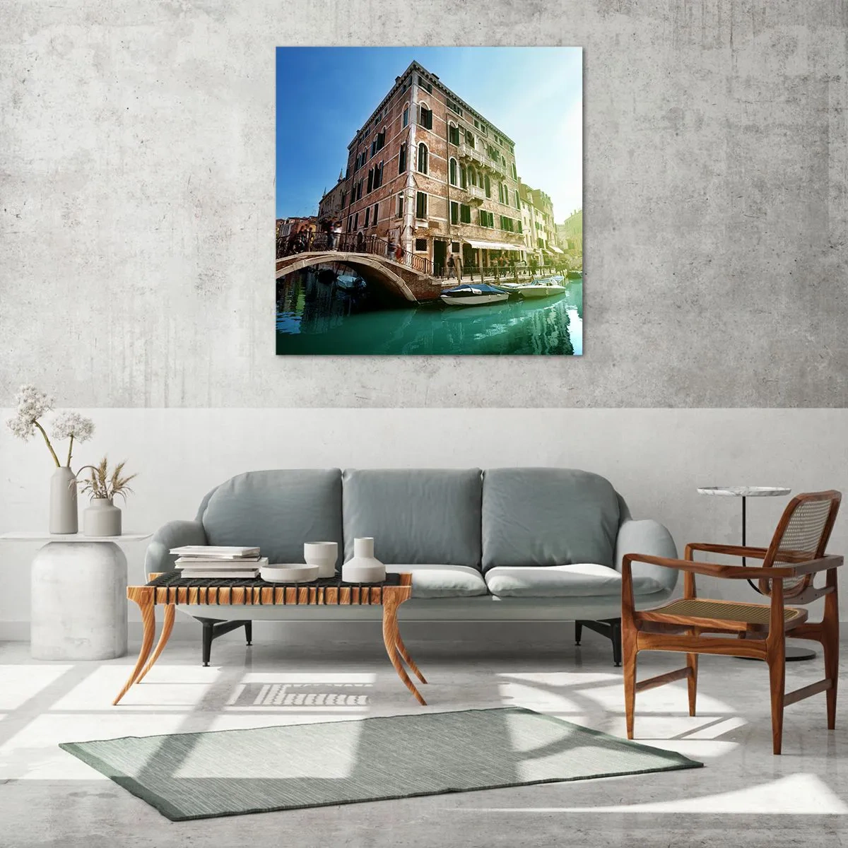 Glasbild - Bild auf glas - Venedig - Amore Mio - 40x40 cm