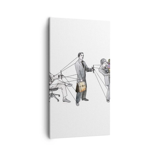 Bild auf Leinwand - Leinwandbild - Jeder hat seinen Meister - 45x80 cm