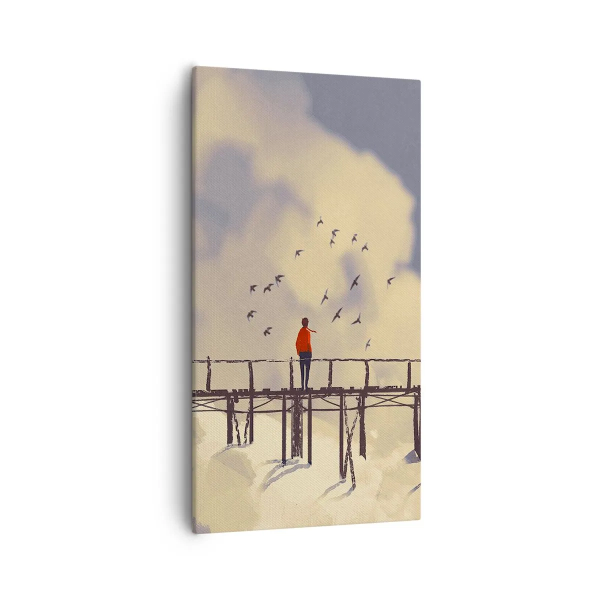 Bild auf Leinwand - Leinwandbild - Blaue Sehnsucht - 55x100 cm