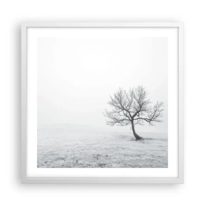 Poster in einem weißen Rahmen - Gegen das Nichts - 50x50 cm
