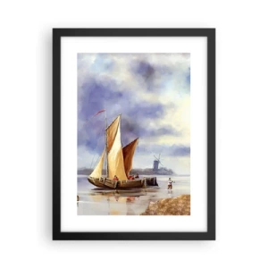 Poster in einem schwarzem Rahmen - Die Rückkehr der Seeleute - 30x40 cm