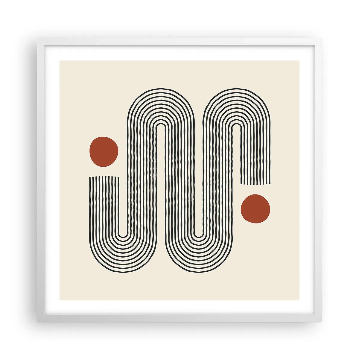 Poster in einem weißen Rahmen - Vom Anfang bis zum Ende - 60x60 cm