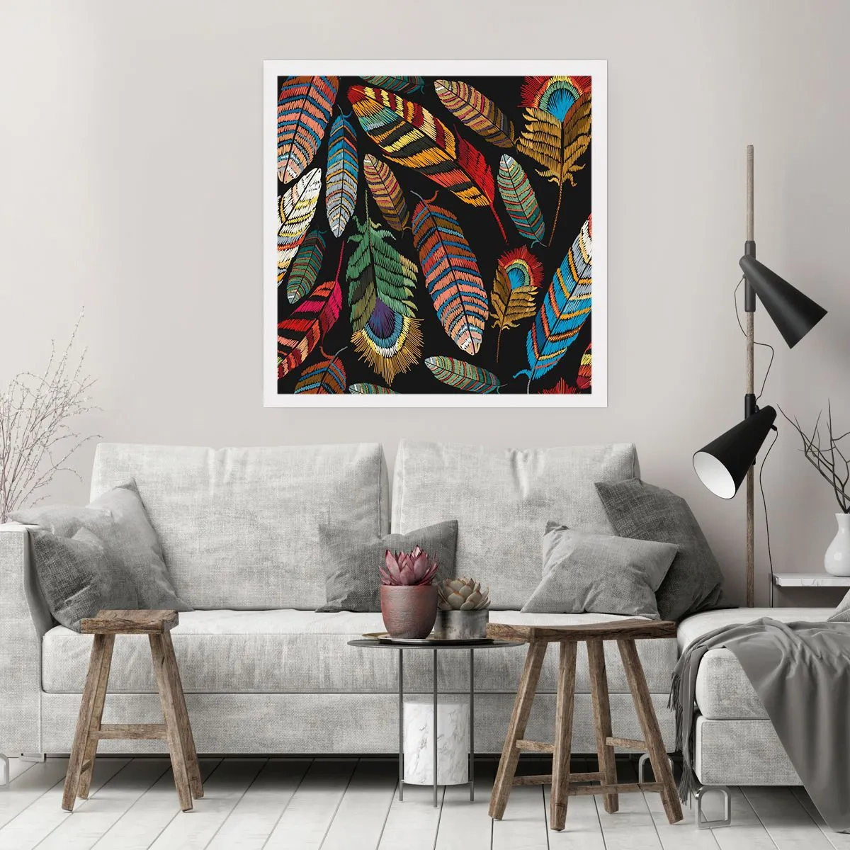 Poster - Der Vogelkarneval - 60x60 cm