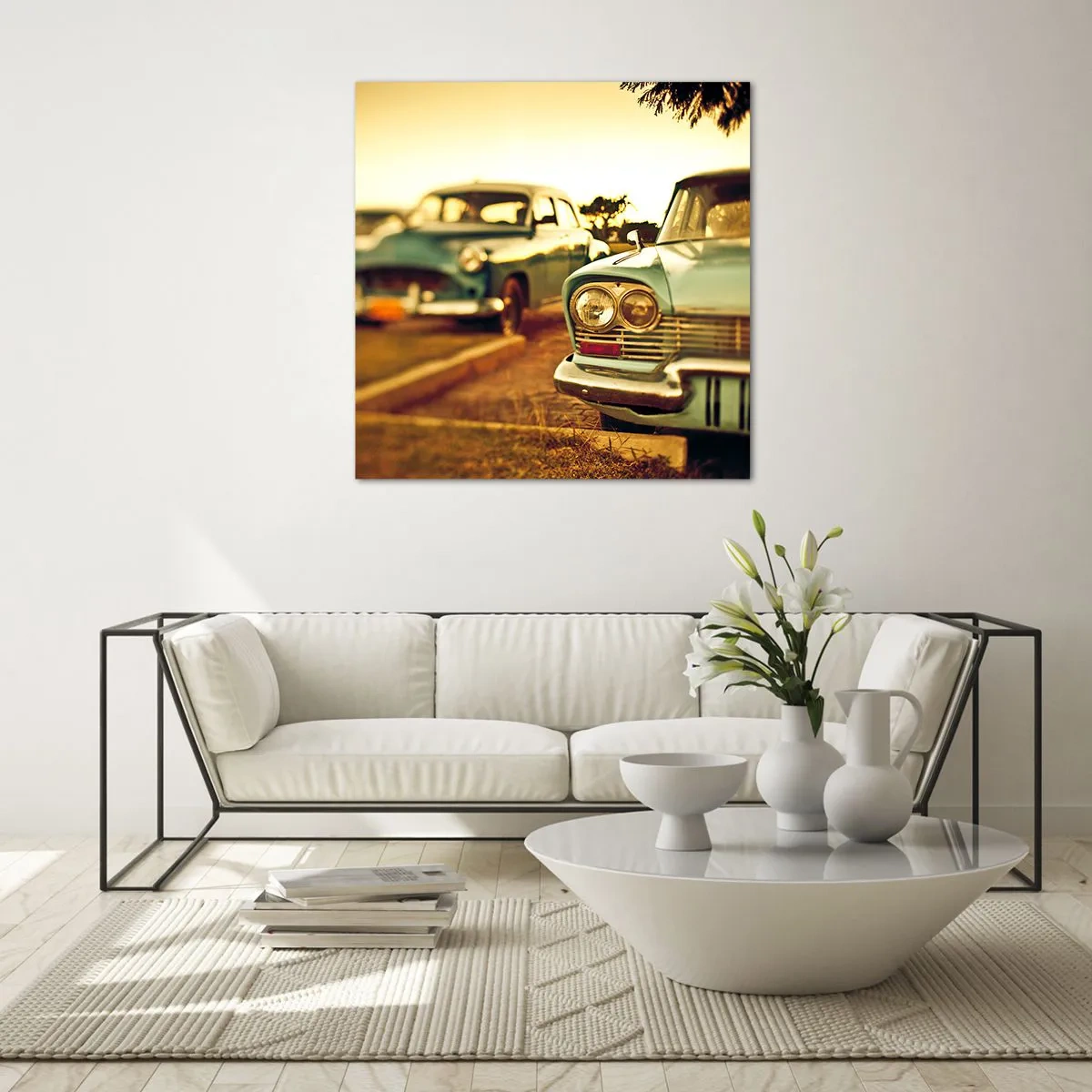 Glasbild - Bild auf glas - Wir werden abwarten und sehen - 60x60 cm