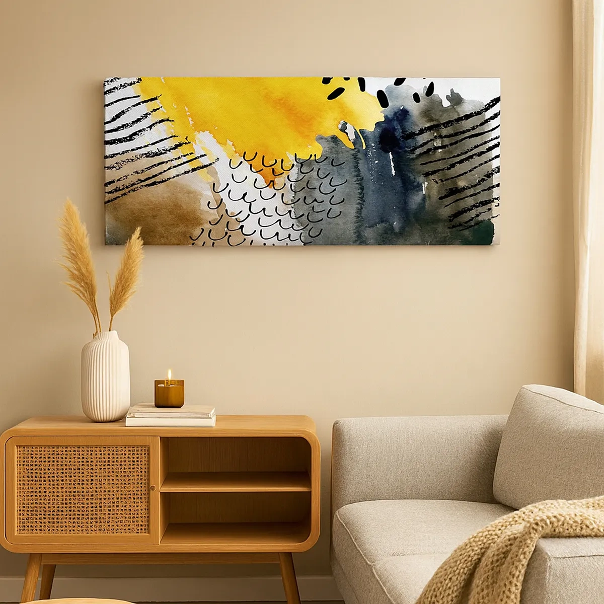 Bild auf Leinwand - Leinwandbild - Ein Treffen der Elemente der Natur - 30x30 cm