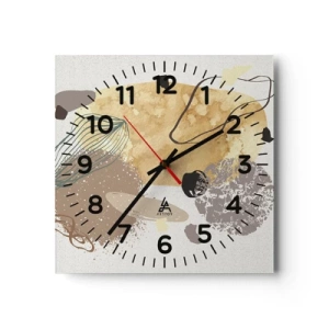Wanduhr - Glasuhr - Angewandte Plumkologie - 40x40 cm