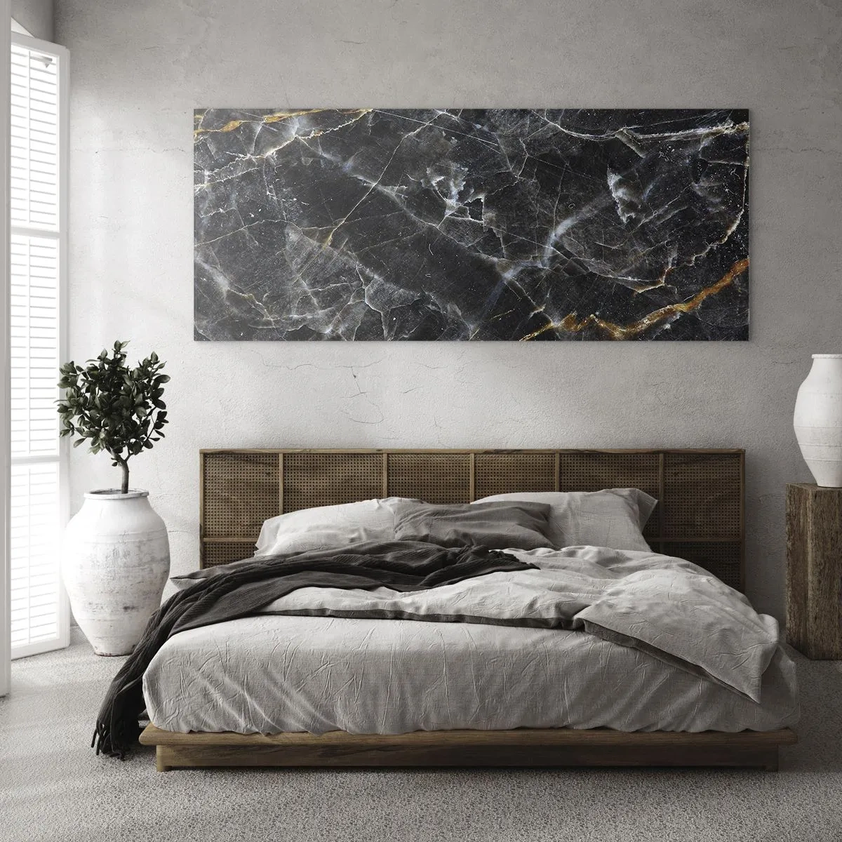 Glasbild - Bild auf glas - Das Innenleben des Steins - 90x30 cm