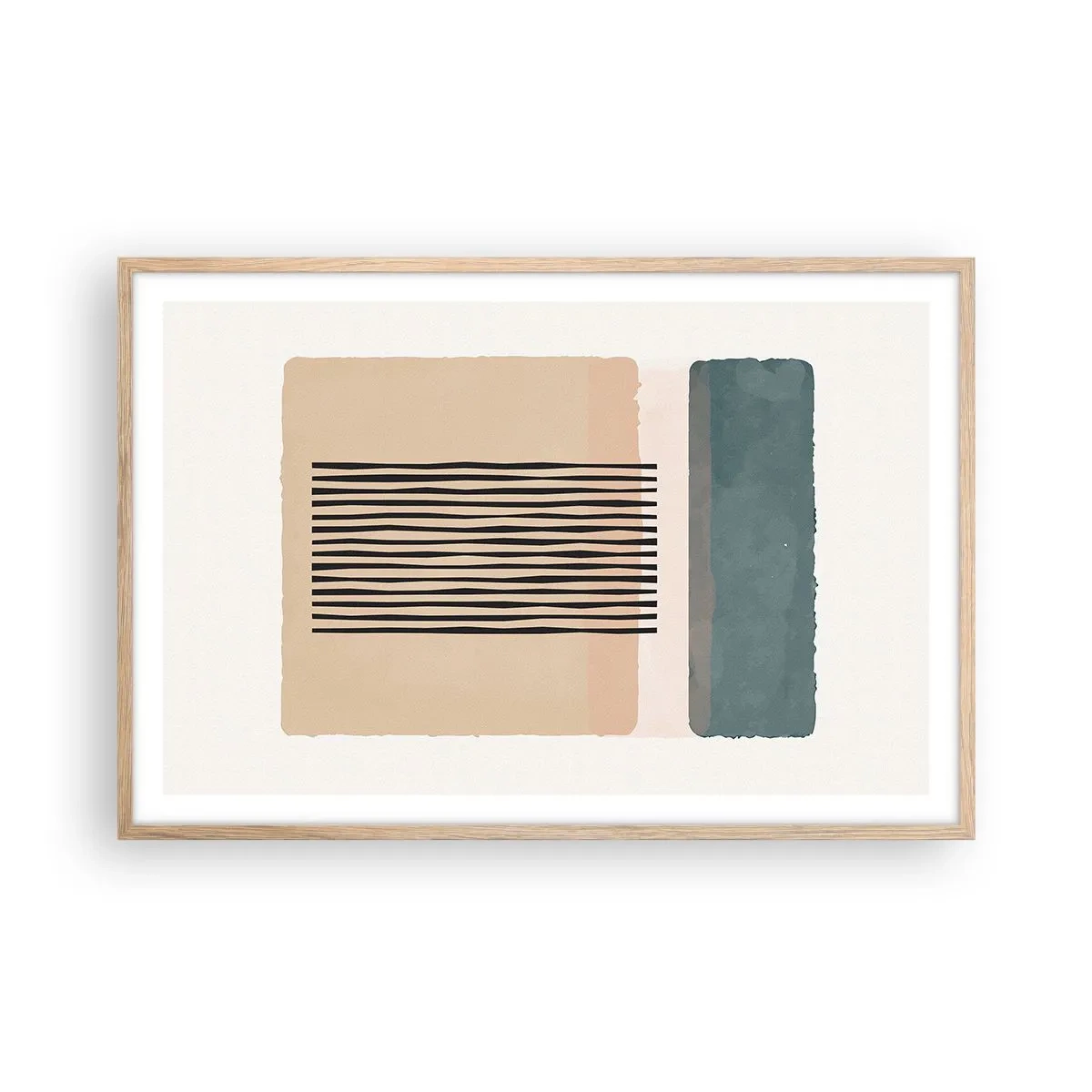 Poster in einem Rahmen aus heller Eiche - Alles ist in Ordnung - 91x61 cm