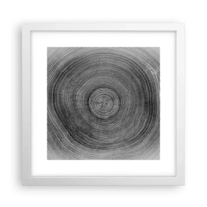 Poster in einem weißen Rahmen - Zeichen der Zeit - 30x30 cm