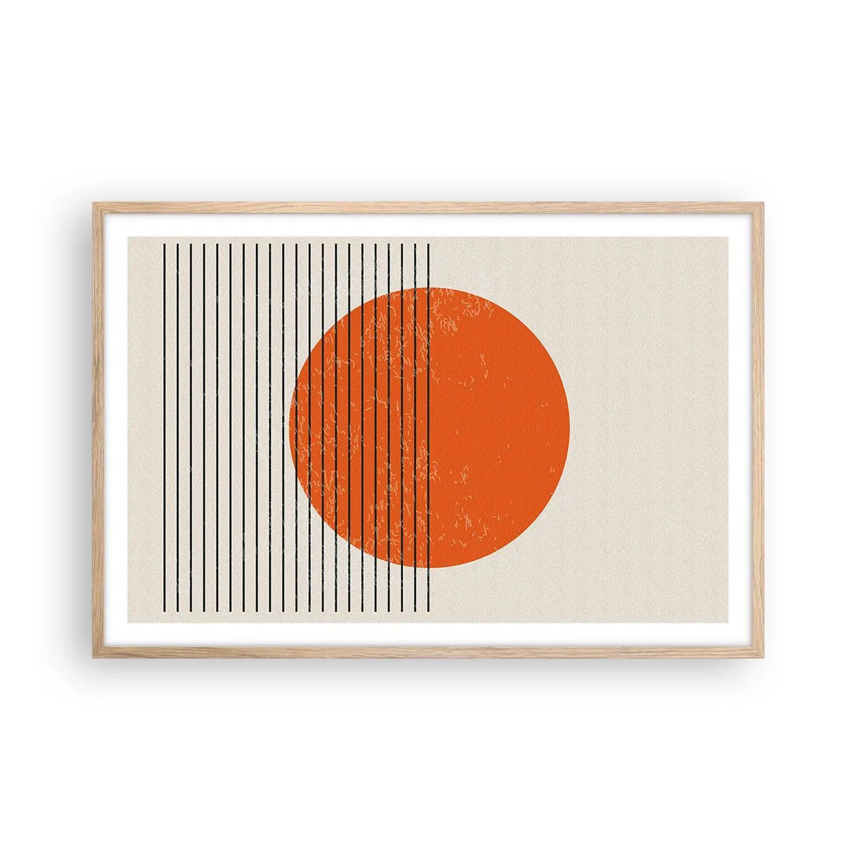 Poster in einem Rahmen aus heller Eiche - Immer die Sonne - 91x61 cm