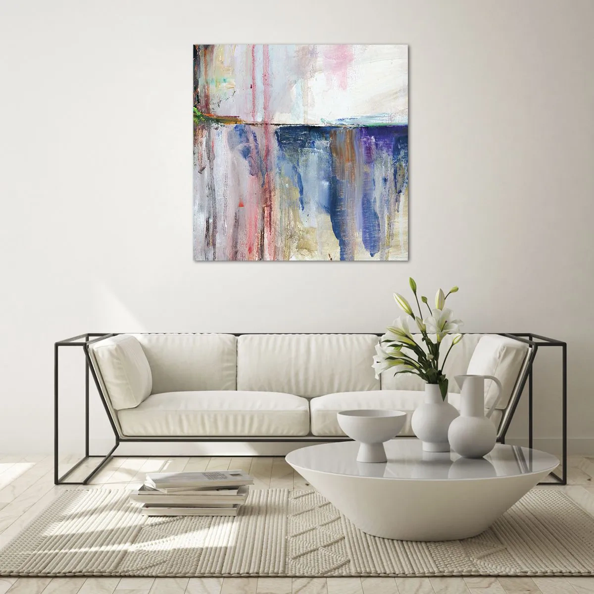 Glasbild - Bild auf glas - Bunte Eindrücke und Assoziationen - 50x50 cm