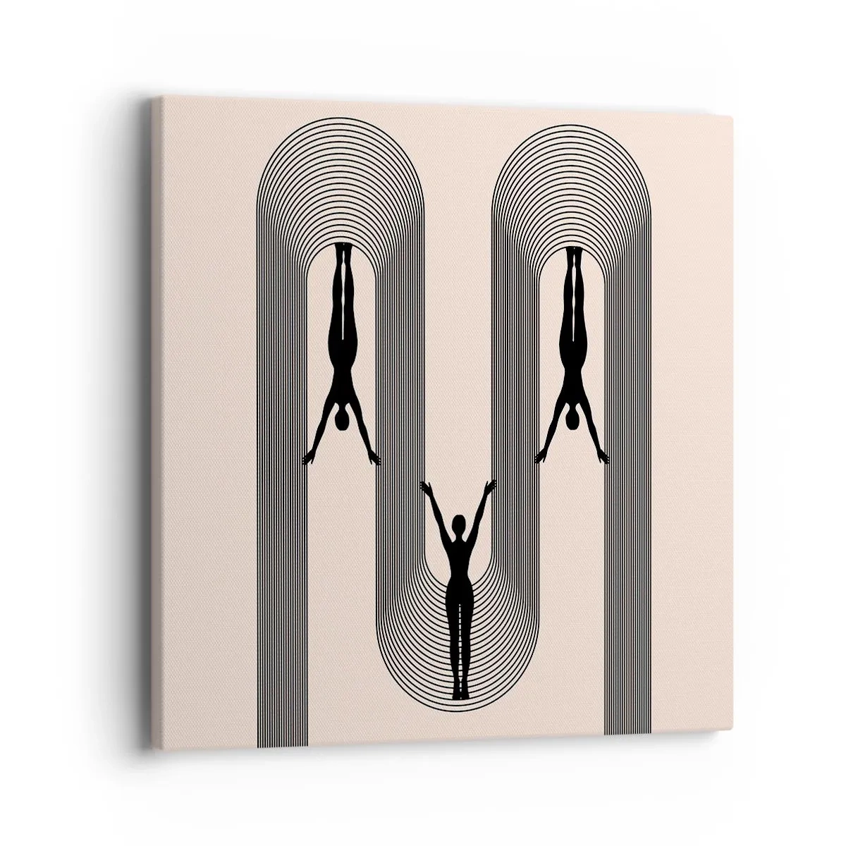 Bild auf Leinwand - Leinwandbild - Verkehrt herum - 40x40 cm