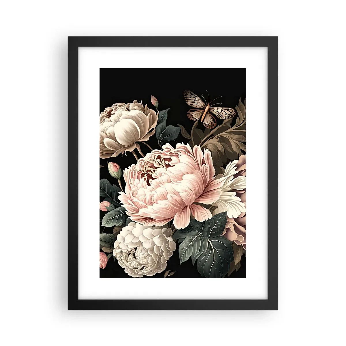 Poster in einem schwarzem Rahmen - Im Barockstil - 30x40 cm