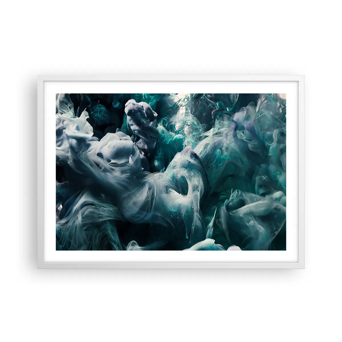 Poster in einem weißen Rahmen - Farbbewegung - 70x50 cm