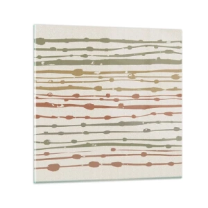 Glasbild - Bild auf glas - Musikalische Notation von Farben - 70x70 cm