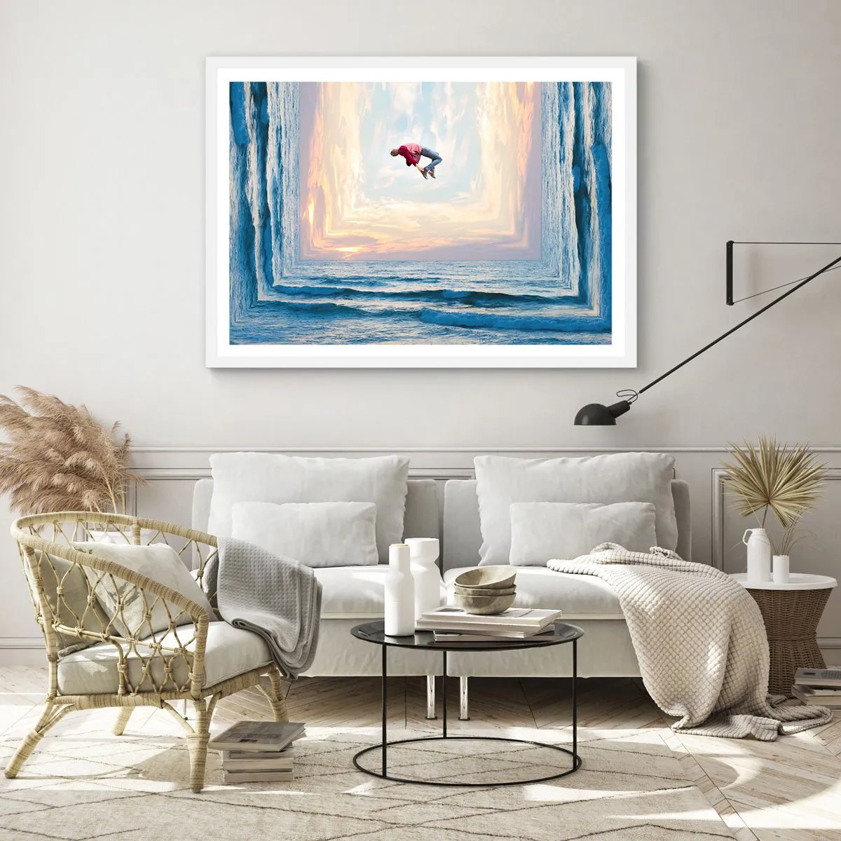 Poster in einem weißen Rahmen - In eine andere Dimension - 100x70 cm