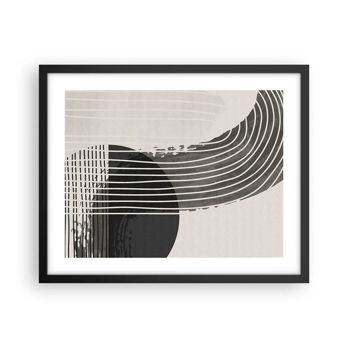 Poster in einem schwarzem Rahmen - Hin und zurück - 50x40 cm