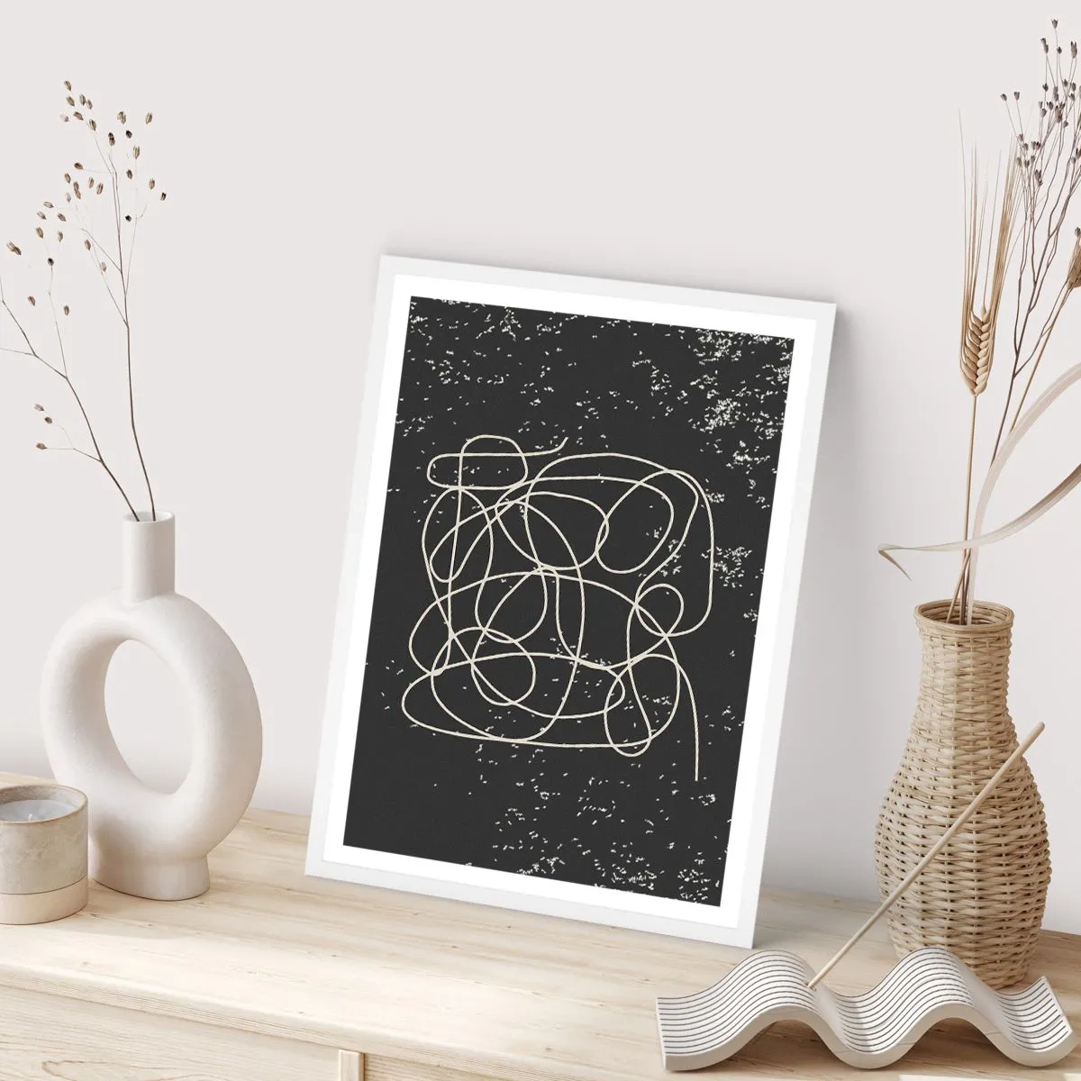 Poster in einem weißen Rahmen - Wandernde, umherschweifende Gedanken - 30x40 cm