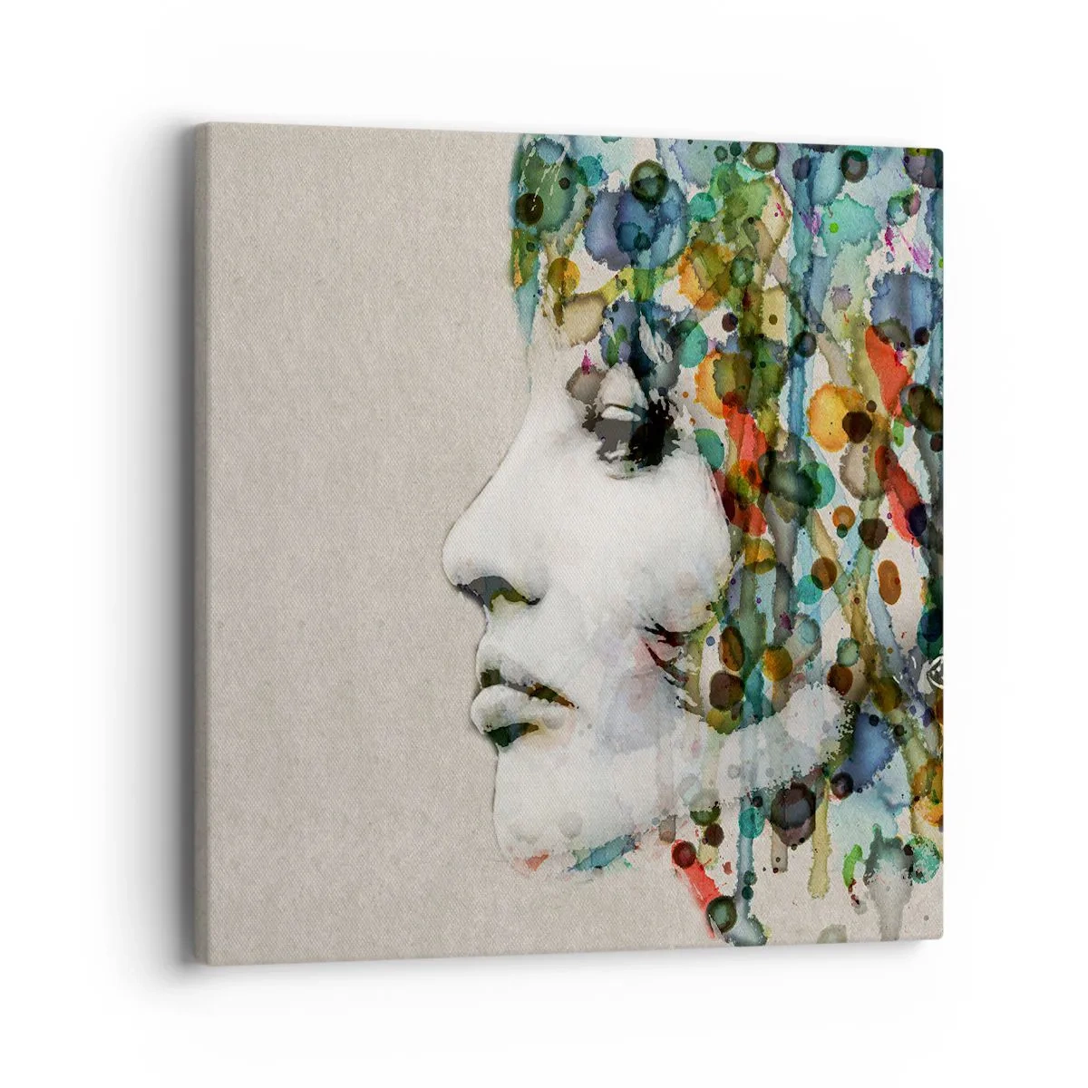 Bild auf Leinwand - Leinwandbild - Sie tauchte aus dem Grau auf - 40x40 cm