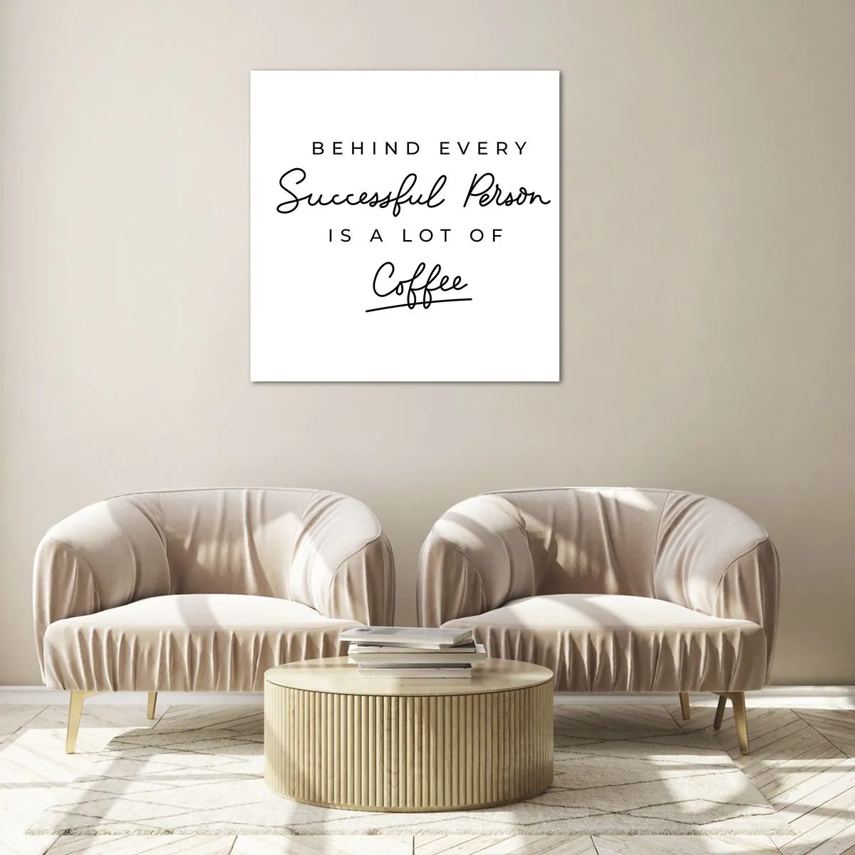 Glasbild - Bild auf glas - Erfolgsgeheimnis - 70x70 cm