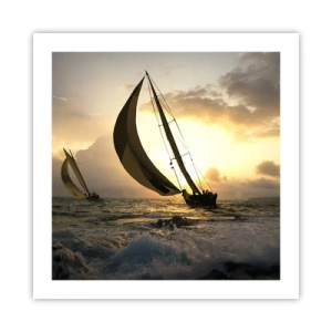 Poster - Mit dem Wind und gegen den Wind - 50x50 cm