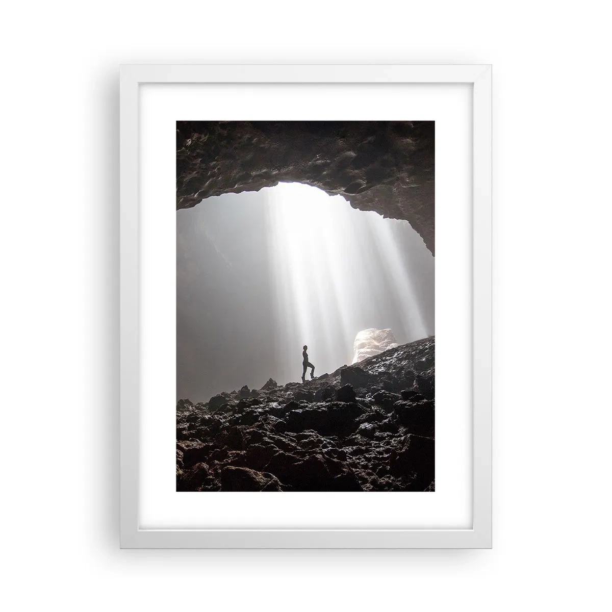 Poster in einem weißen Rahmen - Die leuchtende Grotte - 30x40 cm