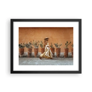 Poster in einem schwarzem Rahmen - Hippie-Stil - 40x30 cm