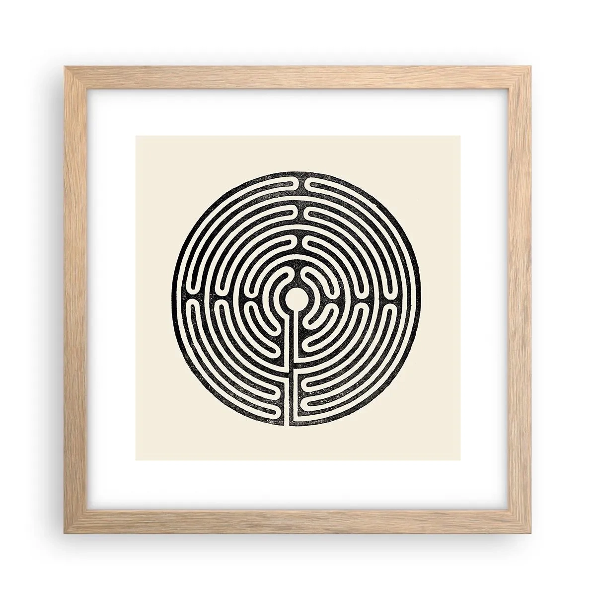 Poster in einem Rahmen aus heller Eiche - Geheimnisvolle Ordnung - 30x30 cm