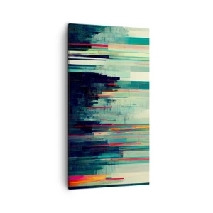 Bild auf Leinwand - Leinwandbild - Futuristische Stadt - 55x100 cm