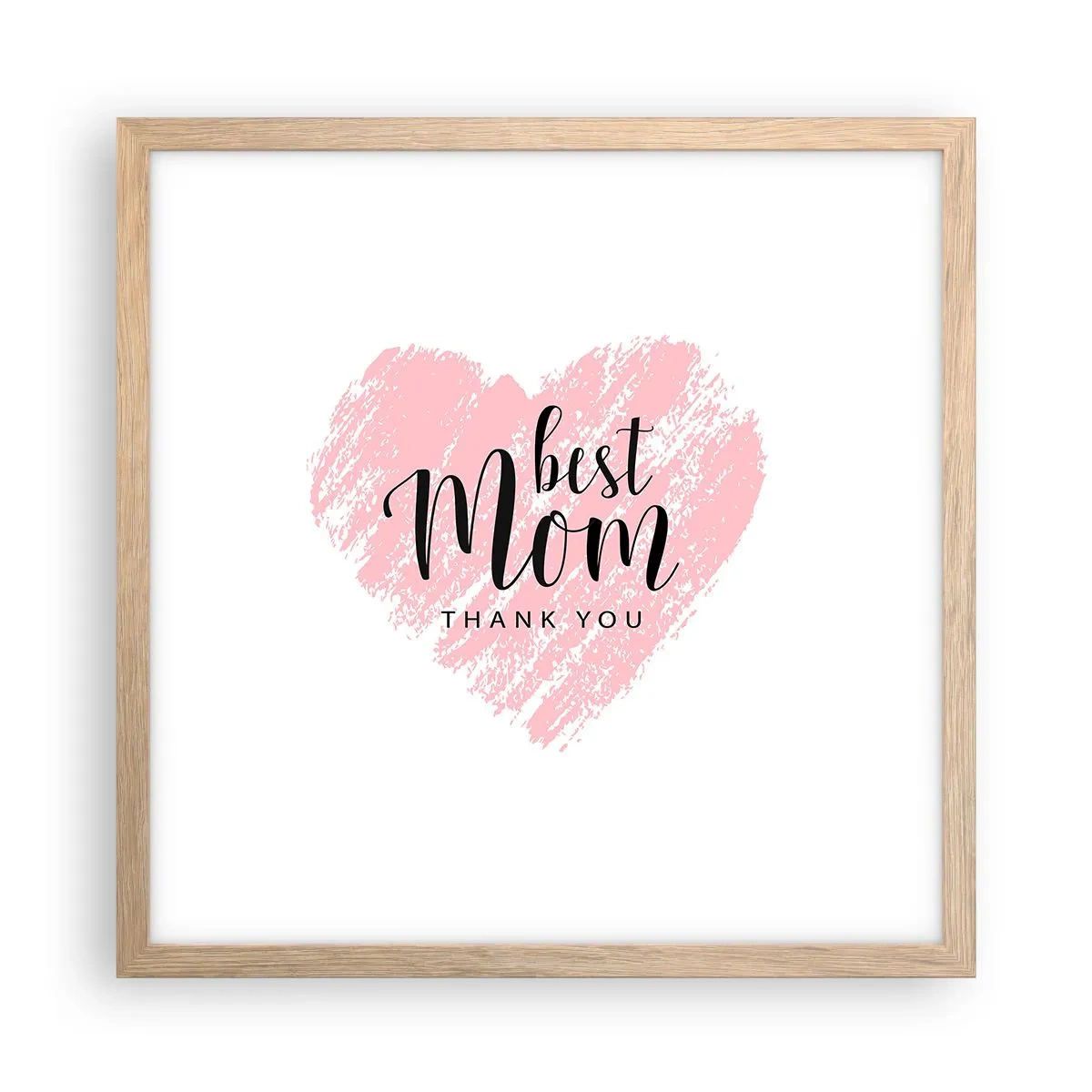 Poster in einem Rahmen aus heller Eiche - Immer der richtige Moment - 40x40 cm