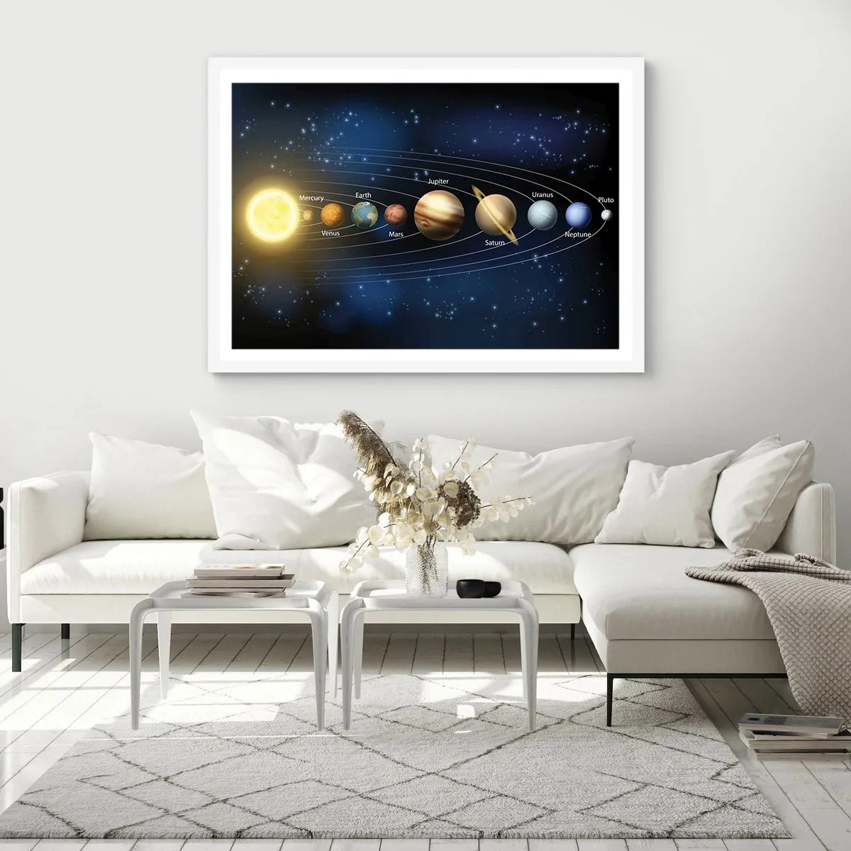 Poster in einem weißen Rahmen - Einer von zehn - 100x70 cm