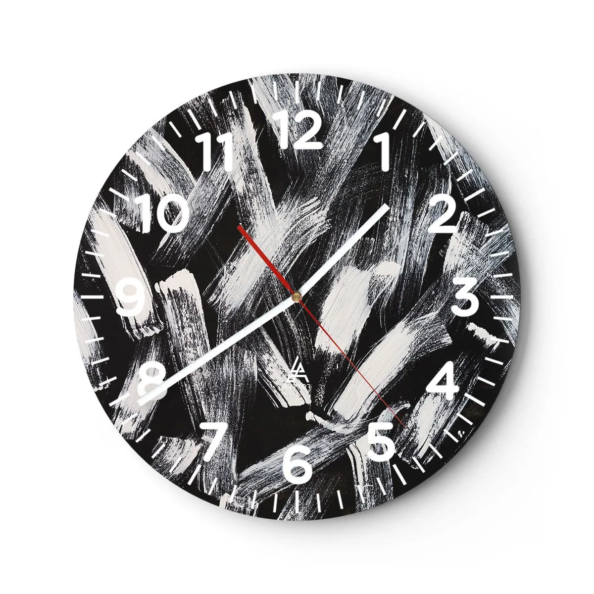 Wanduhr - Glasuhr - Abstraktion im industriellen Geist - 40x40 cm