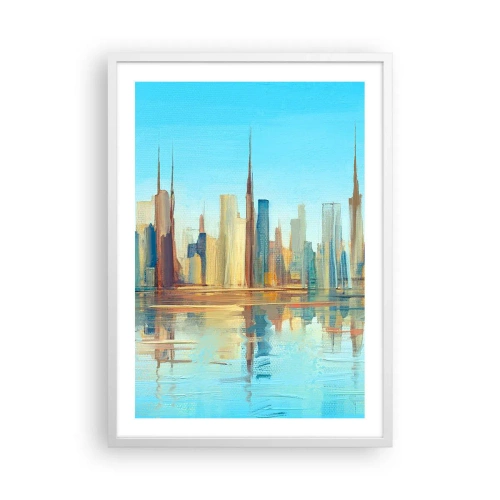 Poster in einem weißen Rahmen - Sonnige Metropole - 50x70 cm