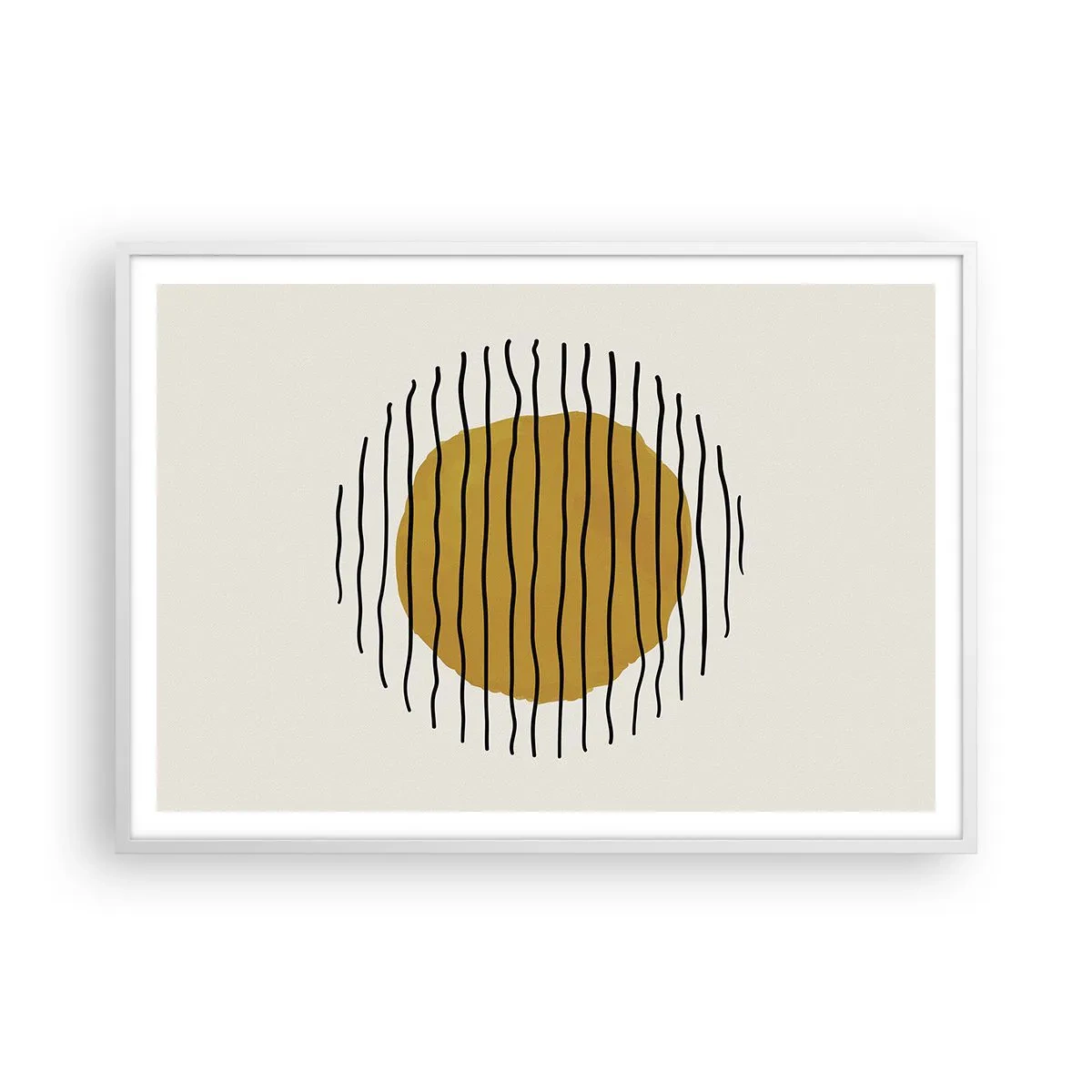 Poster in einem weißen Rahmen - Abstraktion, die vor Hitze zittert - 100x70 cm