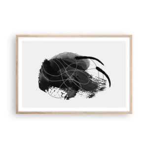 Poster in einem Rahmen aus heller Eiche - Aus Schwarz entstanden - 91x61 cm