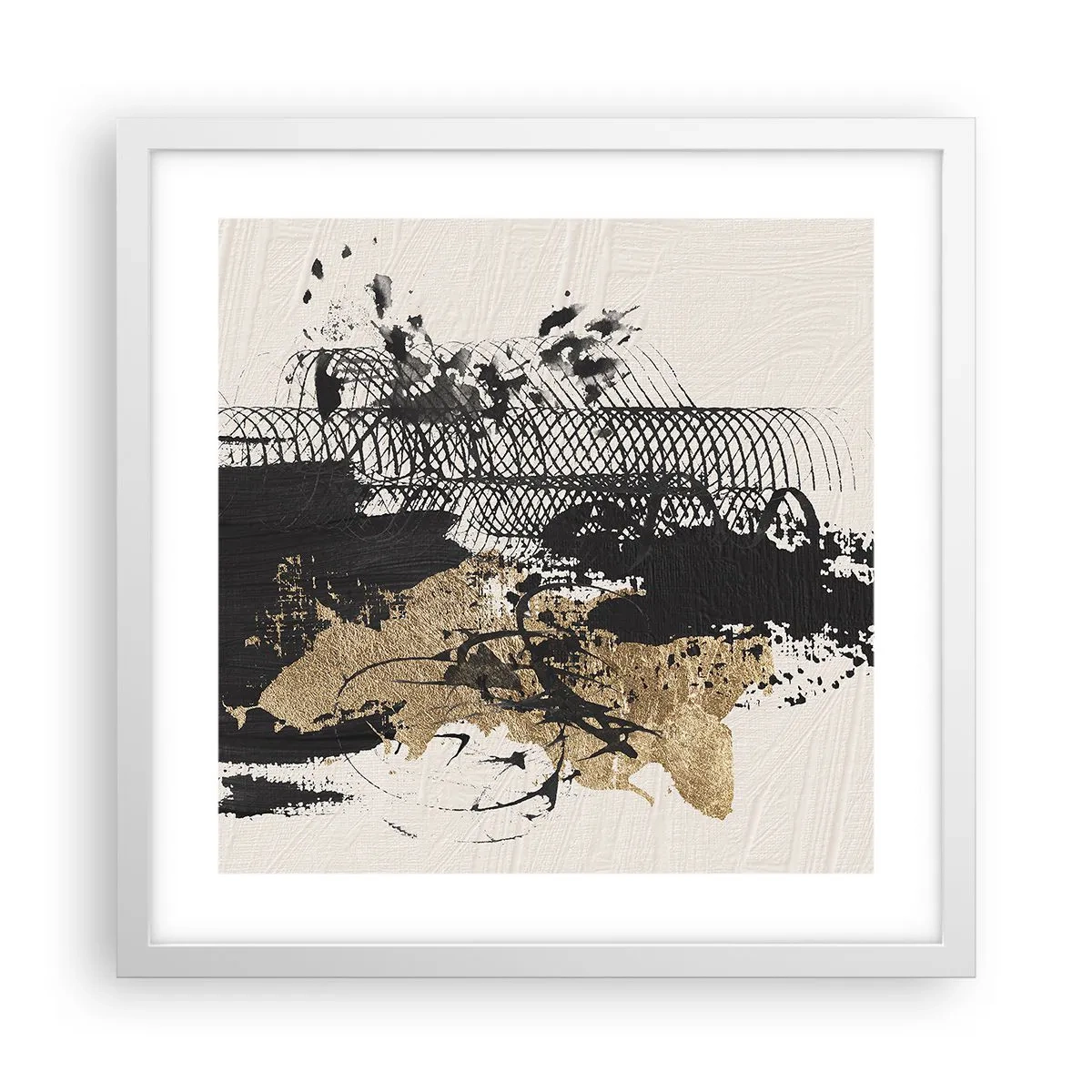 Poster in einem weißen Rahmen - Komposition mit Leidenschaft - 40x40 cm