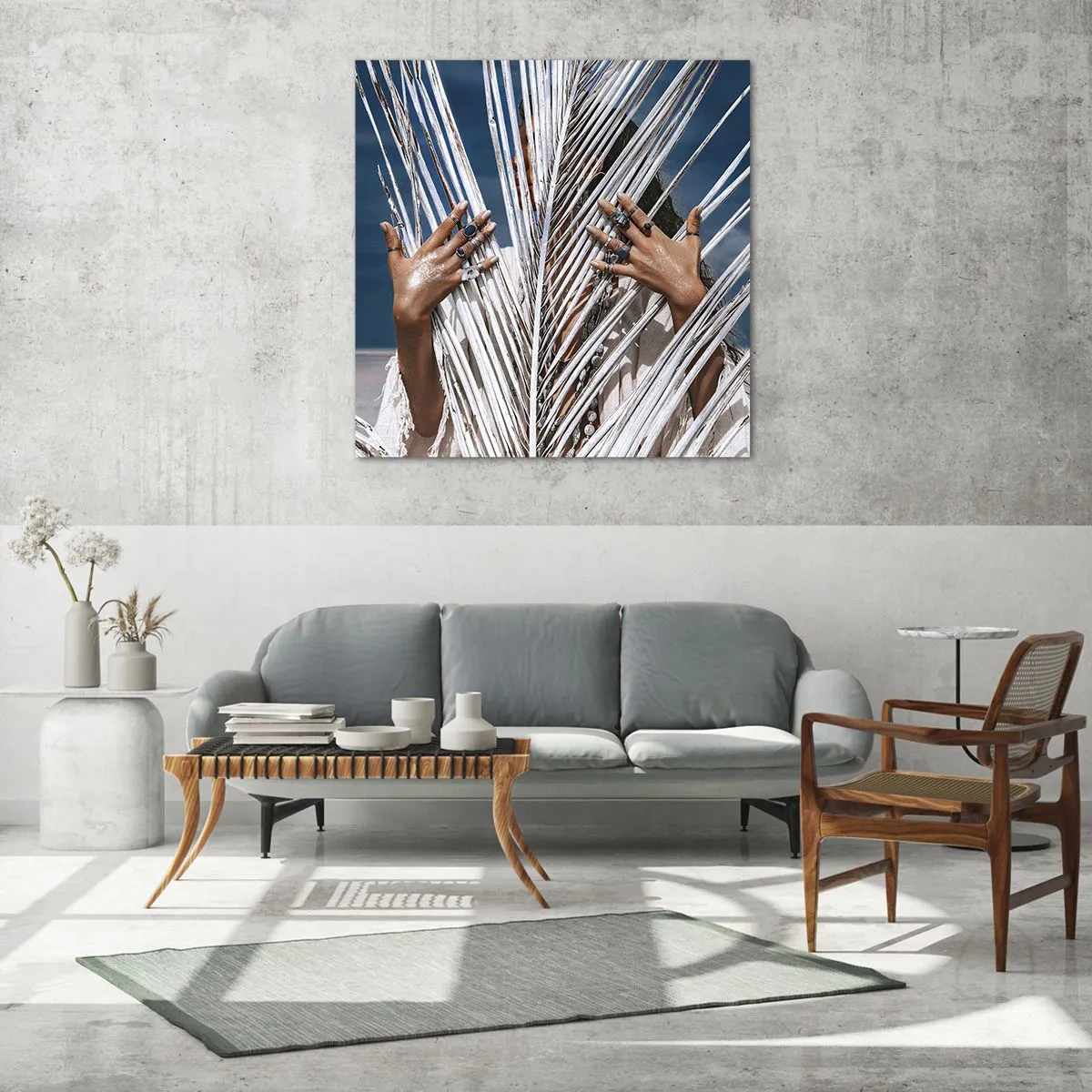 Glasbild - Bild auf glas - Das Mädchen des Schamanen? - 70x70 cm