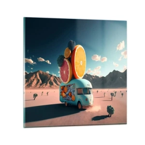 Glasbild - Bild auf glas - Geschmack von Urlaub - 60x60 cm