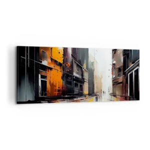 Bild auf Leinwand - Leinwandbild - Regnerischer Tag - 100x40 cm
