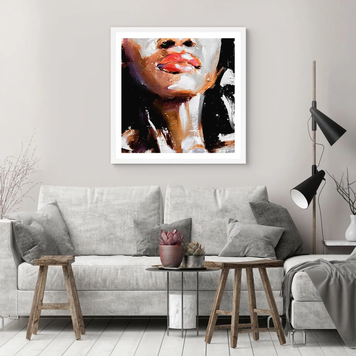 Poster in einem weißen Rahmen - Stolz ohne Vorurteile - 40x40 cm