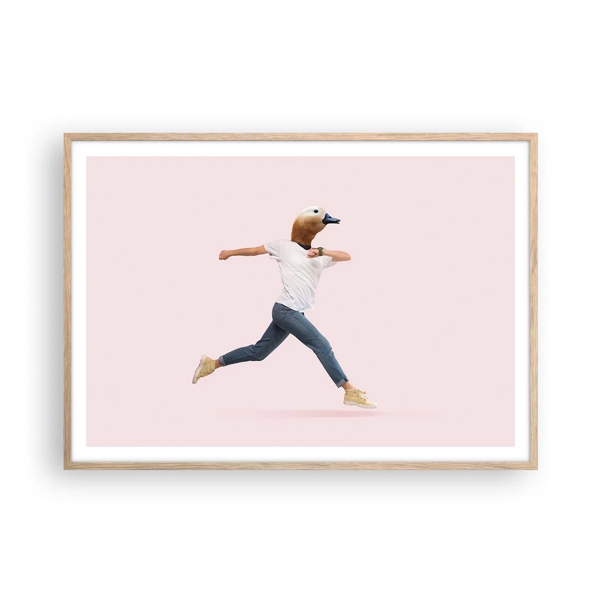 Poster in einem Rahmen aus heller Eiche - Eine Prise Absurdität - 100x70 cm