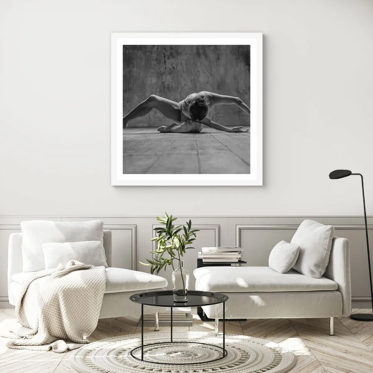 Poster in einem weißen Rahmen - Symmetrie gefunden - 30x30 cm