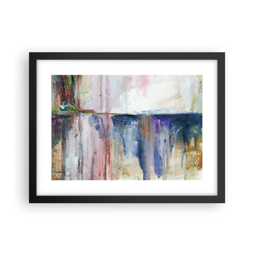 Poster in einem schwarzem Rahmen - Bunte Eindrücke und Assoziationen - 40x30 cm