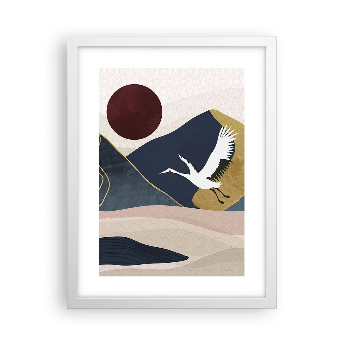 Poster in einem weißen Rahmen - Es ist wieder ein Tag VERFLOGEN - 30x40 cm